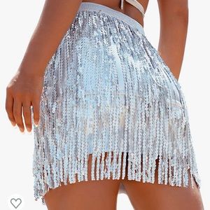 Disco cowgirl outfit. Sequin skirt and matching top